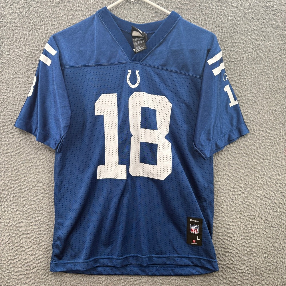 Peyton Manning Indianapolis Colts Jersey Youth L NFL Football VTG Reebok